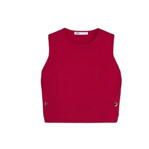 Zara Vibrant Red Cropped Top